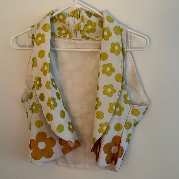 Vintage 60s Floral Vest from Spain - Picture 2 of 5